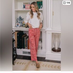 Julia Amory Babe Pant Garnet Red Marbella Size Medium